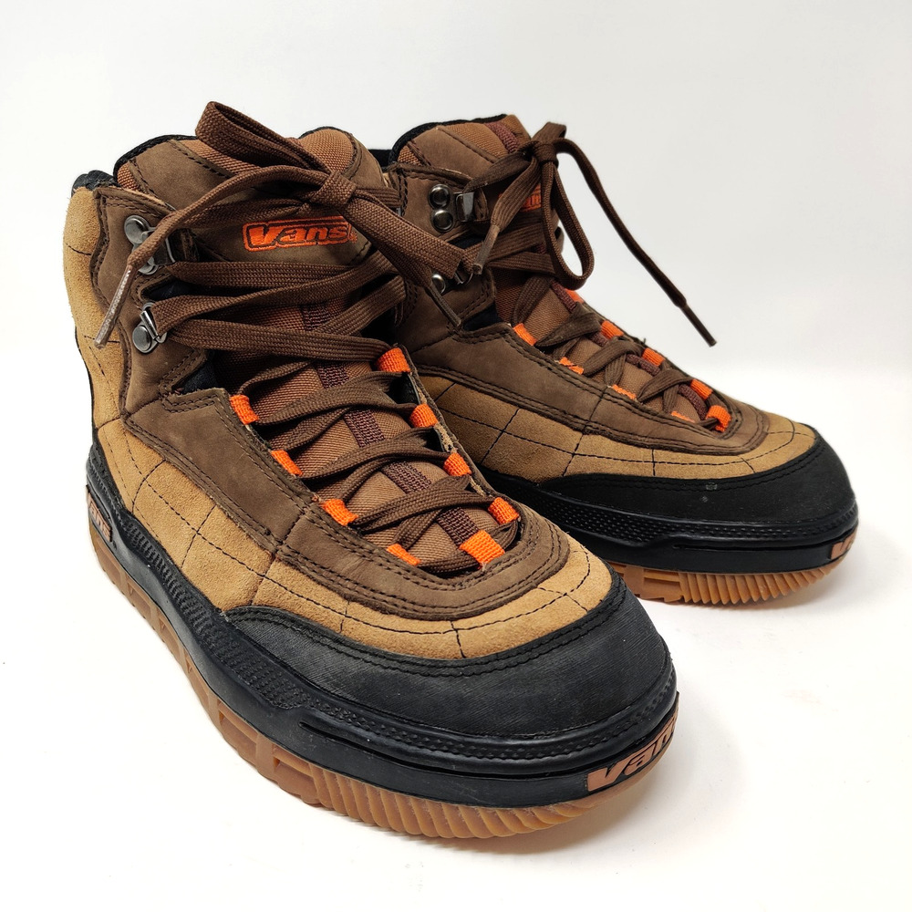 Old School Vans Parker Freestyle Snowboard Boots US 9 Brown Black Lace-Up Retro